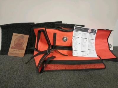 (2) Orange BOA Bug Out Aid Bags With Compartments For First Aid, (2) 6 Count Washable Chicken Nesting Pads, And More!