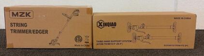 BRAND NEW PRODUCTS!! Including (1) MZK String Trimmer/Edger And (1) XINQIAO Cabinet Jacks for Installing Cabinets!!