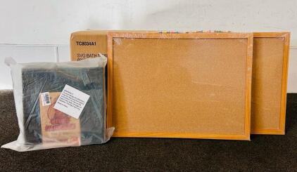 Box Of Seventh Generation Bath Tissue 60(1) 500 Sheets, Pack of 6 Chicken Nesting Pads, and (2) Cork Bulletin Boards