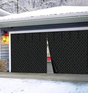 16x7FT Garage Door Insulation Kit for Winter, Magnetic Thermal Insulated Garage Curtain