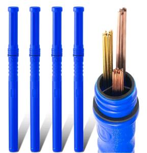 (2) 4 Pcs Welding Rod Storage 40 Inch Tig Rod Storage Canisters Welding Electrode Holder Airproof Waterproof Welding Rod Container (Blue)