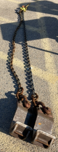 Chain Sling And (3) 1/2” Thick Steel Plates