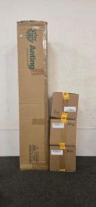 7ft Faux Palm Tree, (3) 9 Piece Forever Rose Gift Boxes