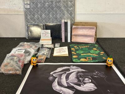 Home Decor Lot Assorted Halloween Decor (3) Motovational Books New In Packaging (4) Piece Pink Cord Organizers (2) IPhone 13 Pro Screen Protectors New In Box and More