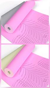 (2) Lollipop Yoga Mats- (1) 72"x24" Pink/Grey, (1) 72"x32" Pink/Green