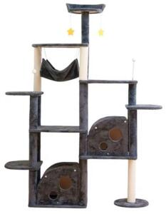 67&rdquo; Cat Condo / Cat Tree (Dark Grey)