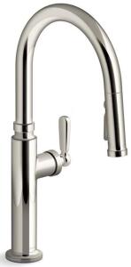 Brand New Kohler Kitchen Faucet &mdash; K28358-SN Edalyn By Studio McGee 1.5 GPM Single Hole Pull Down Kitchen Faucet with Boost Spray, DockNetik, ProMotion, and MasterClean Technologies Vibrant Polished Nickel