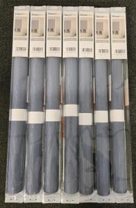 (7) Homebox Midnight Blue Rolling Blinds 23"x72"
