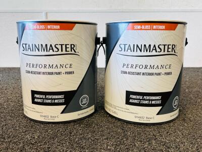 (2) Cans (116 FL OZ.) Stainmaster Semi-Gloss Stain-Resistant Interior Paint+Primer (Base C Must Be Tinted)