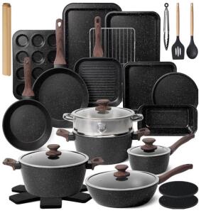 31 Piece Nonstick Cookware Set