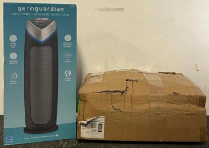 GermGuardian 4-In-1 HEPA Air Purifier & Puredown Goose Down Comforter (Oversized King, Pinch Pleat)