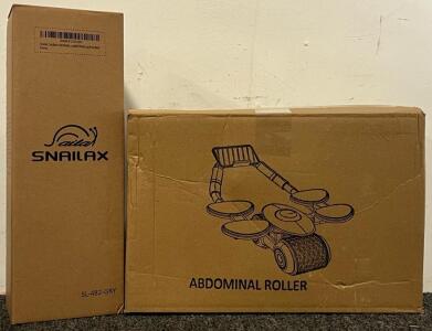 Brand New Handheld Cordless Back Massager W/ Multiple Attatchments & Abdominal Roller For Core Strength