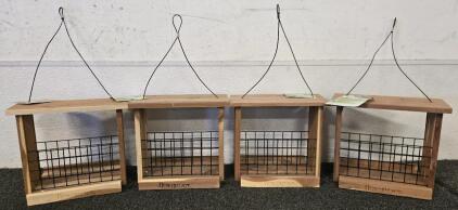 (4) Cedar Seed Cake/Suet Block Bird Feeders