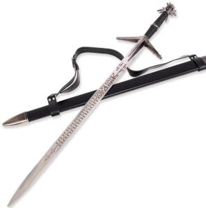 41&rdquo; Mideval White Wolf Silver Steel Replica Sword