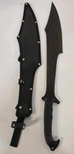 Full Tang Carbon Steel Machete Sword with Sheath-27.6 Inch