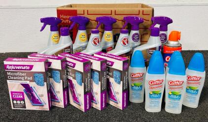 Cleaning And Outdoor Essentials Includes: Floor Cleaners/ Protectors and Mosquito Repellents