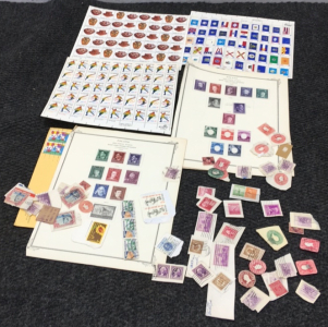 Approximately (200) Foreign and American Stamps