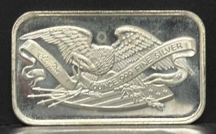 SilverTowne 1 Ounce .999 Fine Silver Bullion Bar with Eagle Design