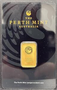 The Perth Mint 5g Gold Bar, 99.99% Purity, Serial C02155