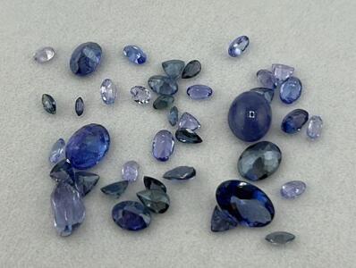 Natural Tanzanite Zoisite Gemstones, Multi-Mixed Cuts, 20.17 ctw, B128ZSTL-08/37