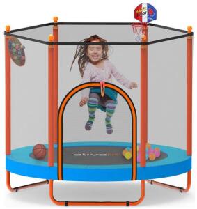 Ativafit 60&rdquo; 5Ft Kids Trampoline W/ Safety Net
