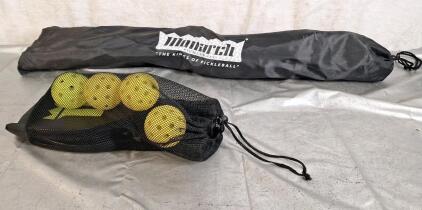 (1) Monarch Pickleball Set W/ Net Paddles & Balls