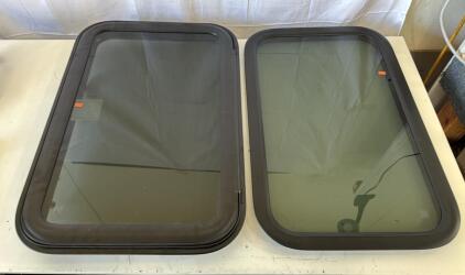 (1) RV Window 18&rdquo; x 29&rdquo; (1) Emergency Exit RV Window 30&rdquo; x 20&rdquo; . Both Seem To Be In Great Condition