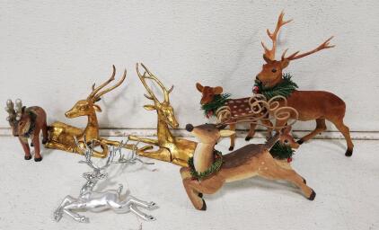 (8) Assorted Decorative Deer Decor