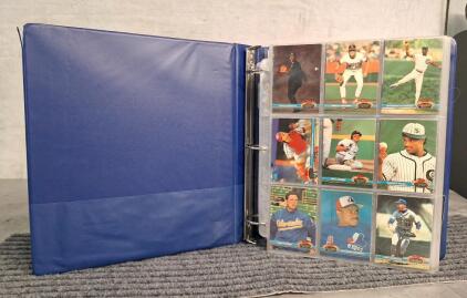 (1) Binder Of Assorted Baseball Trading Cards Including Hof'ers , Rookies and Stars