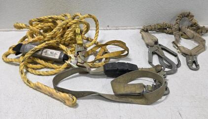 (1) Guardian Fall Protection VLA-50 Vertical Lifeline Assembly (1) SafeWaze Fall Protection Lanyard, Model 4750-02-1 (1) Fall Protection System, Lanyard w/ an Integral Shock Absorber