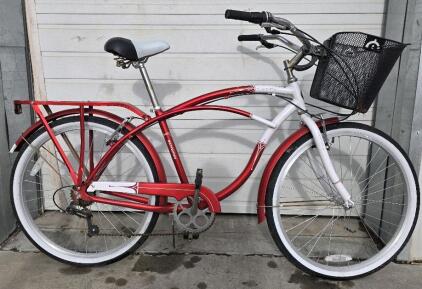 Schwinn 26" Point Beach 7-speed Cruiser-Style Bike, red