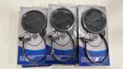 (9) Technical Pro MKPF2 6" Clamp-On Microphone Pop Filter For Brroadcasting & Recording W/ 10&rdquo; Flexable Gooseneck Holder & Swivel Mount