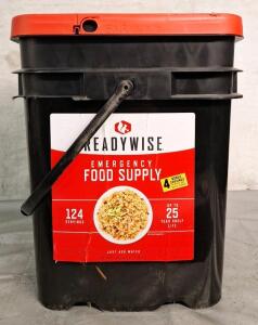 (1) Ready Wise Emergency Food Supply Kit (124) Assorted Servings, Best By Date 2051