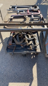 Metal Utility Cart W/ (26) C Clamps.