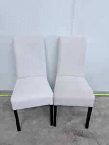 (2) Demeyer Furniture Valencia Dining Chairs- Cardiff Cream
