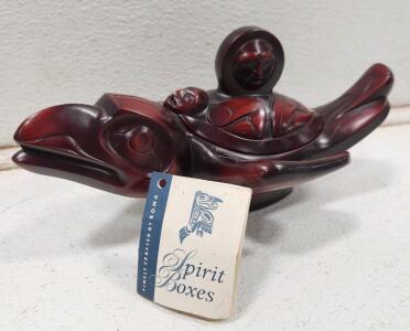(1) BOMA Finely Crafted Canada Raven Spirit Box