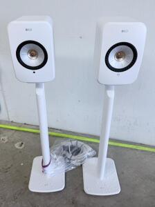 (2) KEF Speakers W/ Cables & Remote