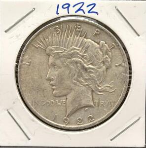 1922 United States Peace Dollar Coin, Silver, Anthony de Francisci Design