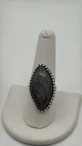 Flashy Labradrite Gemstone W/.925 Silver Ring Size 9