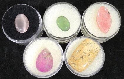 (5) Lg. Gemstone Cabochons