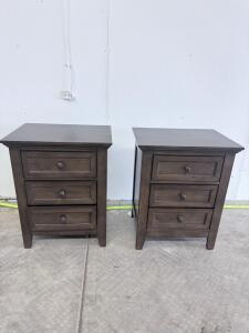 (2) Intercon Furniture Solid Wood Nightstands 26 x 18 x 16 Inches