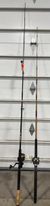 2 Big Fishing Rods & Reels - SILSTAR Big Water Graphite 7&rsquo; w/ Ocean City Reel , ABU GARCIA Conolon 200 Spinning Combo