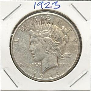 1923 United States Peace Dollar, Philadelphia Mint, 90% Silver