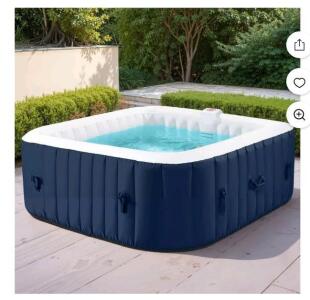 (1) Intertex 4-6 Person Outdoor Inflatable Hot Tub Spa with Control Panel & Floor Protector - 75&rdquo;W (1) Bestway Steel Pro MAX Pool, Approx. 13ft. x 30" D Dia.