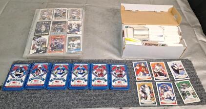 (6) Donruss Collectible Trading Card Tins & Assorted Football Trading Cards Including Hof'ers , Rookies and Stars