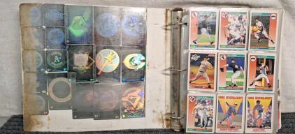 (1) Binder Of Assorted Baseball Trading Cards Including Hof'ers , Rookies and Stars
