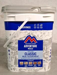 (1) Mountain House Adventure Meals Kit (24) Serving / (12) Pouch Assortment, Best By Date Feb 2051