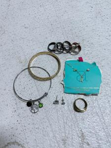 Jewelry Assortment: Rings, Necklace, Bracelets, Earrings, MONET
