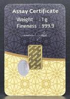 IGR Gold Bar 1g, 999.9 Fineness, Serial Number 7579001 - 2