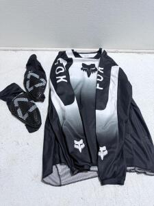 Fox Racing Large Motocross Jersey and Leatt CE Certified Elbow Guards
